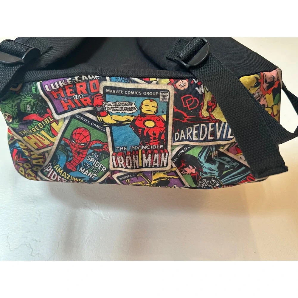 Marvel Comics All Over Print Backpack Retro Comic Book Covers Multi Color Bag